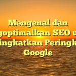 Mengenal dan Mengoptimalkan SEO untuk Meningkatkan Peringkat di Google